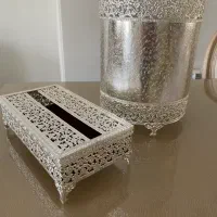 سطل و جا دستمال نو با جعبه