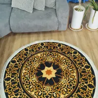 فرشینه گرد طرح دار