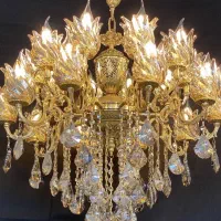 لوستر ده شاخه برنجی با ضمانت