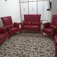 یک دست مبل ۷ نفره چرم وخیلی شیک