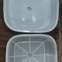 لگن و سبد پلاستیکی در حد نو