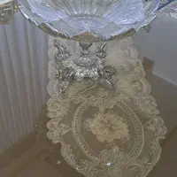 میوه خوری پایه برنجی وقندان چینی نو