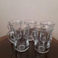 ۵ عدداستکان کمر باریک خارجی  قدیمی
