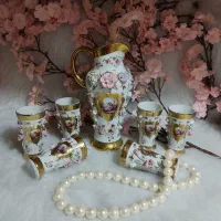 پارچ ولیوان گل برچسته