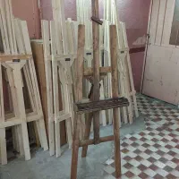 سه پایه نقاشی رنگ شده رنگ قهوه ای باکس دار