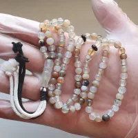 تسبیح سنگ عقیق طبیعی شجر ۱۰۱دانه سایز ۶