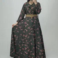 پیراهن شیک گل ماشین سارافون