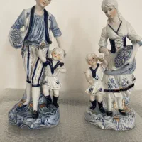 مجسمه چینی قدیمی (مارکدار)  جفت