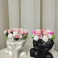گلدان بهمراه گل مصنوعی فومی