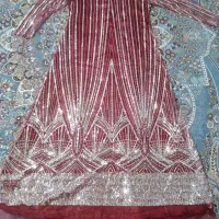پیراهن مجلسی با پارچه شیک  سنگ کاری