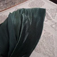 پارچه لباس مجلسی  پلیسه رنگ سبز اردکی .