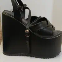 کفش مجلسی پاشنه ۱۵ سانت مشکی سایز ۳۶،۳۷