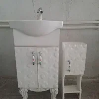 روشویی کابینتی با شیر و سیفون و باکس