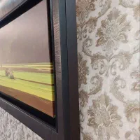 تابلو منظره با قاب دوبل چوبی شیک