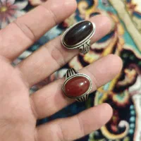 دوعدد انگشتر نقره باسنگ عقیق