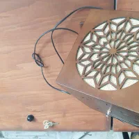 آباژور چوبی و ساعت دار  رومیزی
