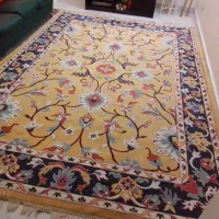فرش ۹ متری ماشینی کرم رنگ