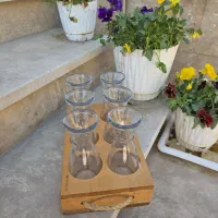لیوان شربت پایه چوب