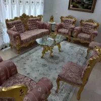 مبل استیل طلایی زیر قیمت (به علت جابه جایی)