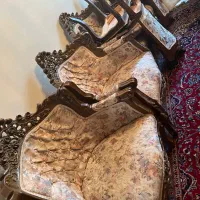 مبل استیل گوشواره ای چوب گردو