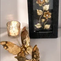 فروش ست سه عددی پروانه و تابلو دیوارکوب مسی