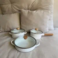 قابلمه و تابه و کتری لعابی