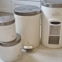 سرویس جا برنجی و سطل زباله و قند و شکر