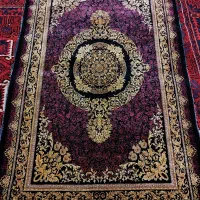 قالیچه تمام ابریشم ۳ متری قم فروش اقساطی