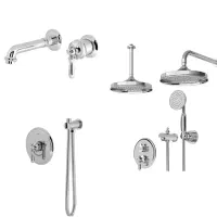 ست شیرآلات توکار شودر مدل زیگموند BRASS