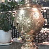 سماور گازی برنجی ۵۰ لیتری نو زیر قیمت