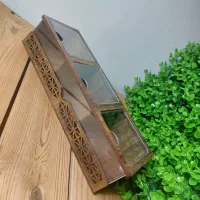 جعبه پذیرایی چوبی ۳ خانه درب طلقی ۲ کارتن