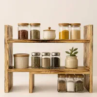 استند جا ادویه چوبی