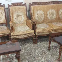 مبل استیل چوب گردو