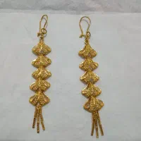 گوشواره نقره ابکاری طلا حرفه ای