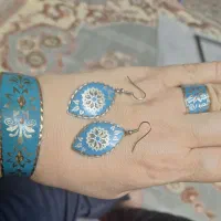 نیم ست دستبند وگوشواره وانگشتر مسی