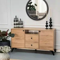 کنسول و آینه چوبی ، میز کنسول مدرن - مدل موکا