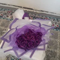 دسته گل روبانی