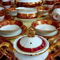 حراج سرویس چینی های خارجی ۱۲ نفره ژاپن لاکی سلطنتی