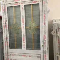 درب و پنجره دوجداره آماده با شیشه دکوراتیو