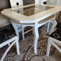 میز ناهار خوری ۴ نفره و فرش ۱۲ و ۶ متری