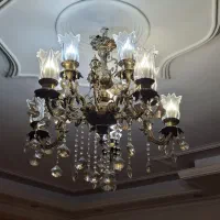 ست لوستر برنجی و دیوار کوب