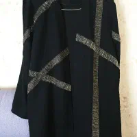 مانتو مشکی جلوباز