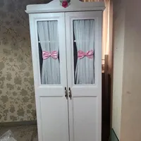 کمد لباس،ویترین، پاتختی و شلف دخترانه بالسا طرح رز