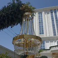 لوستر گلابی دور استیل