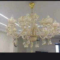 لوستر کریستالی ۱۵ شاخه در حد نو