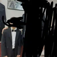 کتو شلوار پسرانه مشکی و وعده پیراهن طوسی و سفید