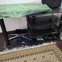 میز تلویزیون شیشه ای مشکی