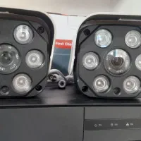 دستگاه ۸کانال با هارد و دو عدد دوربین مداربسته