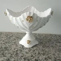 سماور برنجی ۸لیتری وظرف چینی طلا کوب