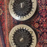 رینگ BBS زنبوری سایز ۱۳ همراه والف درج باد لاستیک